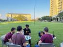 Members of the Texas A&M Amateur Radio Club, W5AC, playing HAMCHESS against Case Western Reserve University (from left to right)
Hudson Spillers, KL4LJ; Braxton Wade, KJ5CPK; Ian T Duncan, AE5ID and chess player Ankush Rao. [Nayab Warach, KI5YBE, photo] 